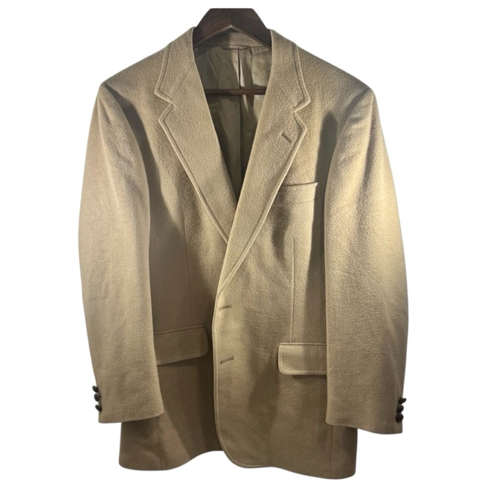Vintage 1981 Neiman Marcus Camel Hair Blazer 38R Woven Scotland Sport Coat